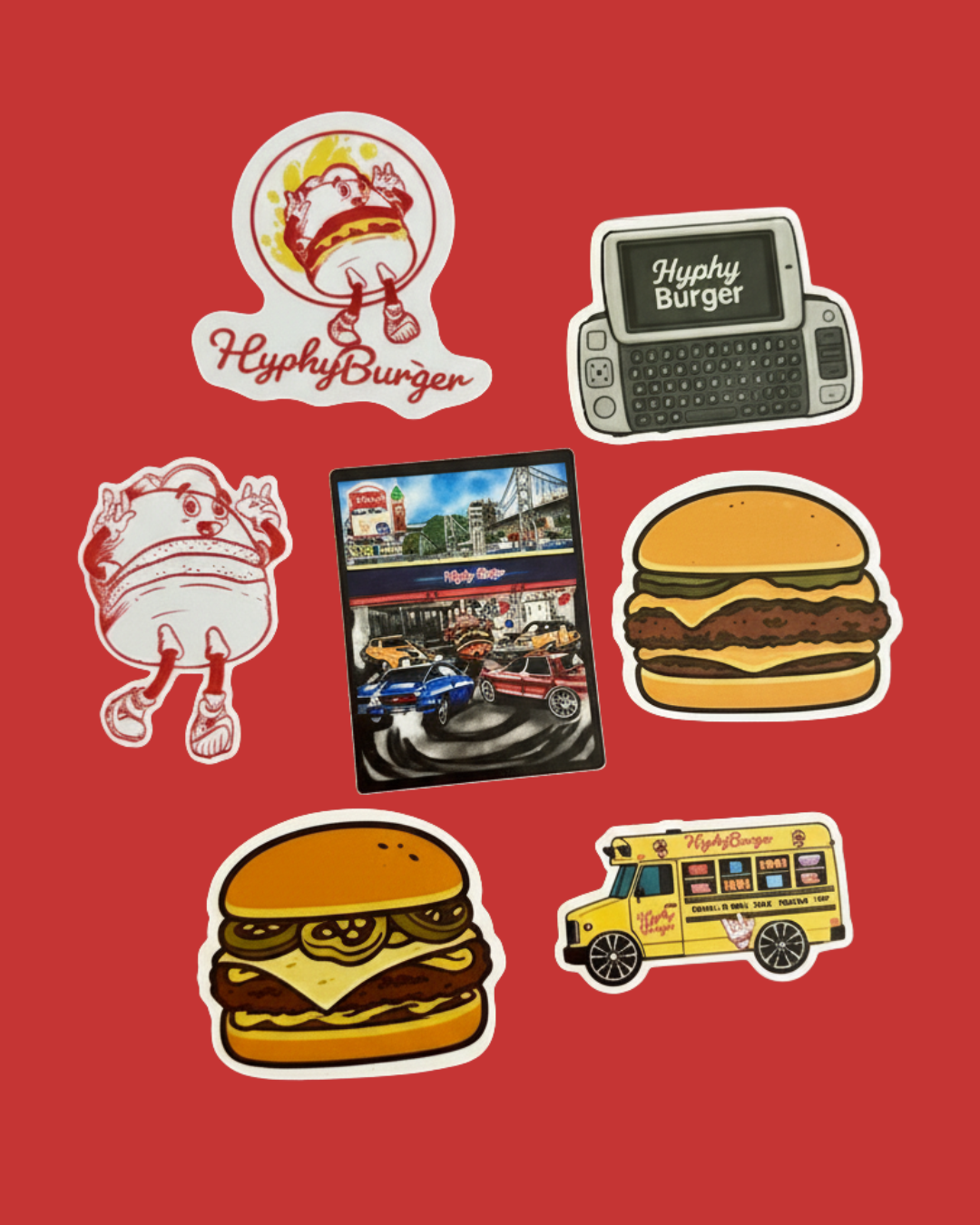 Hyphy Burger Sticker Pack